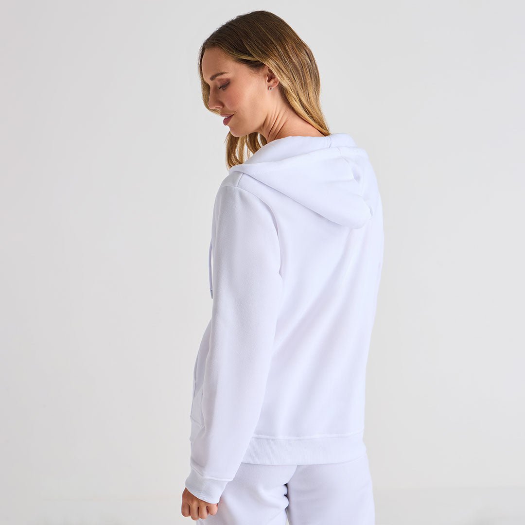 Ladies White Zip Jacket from You Know Who's