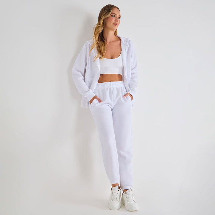 Ladies White Zip Jacket from You Know Who's