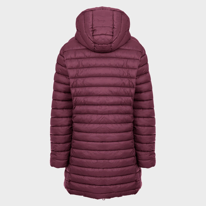 Ladies Wine Quilted Coat from You Know Who's