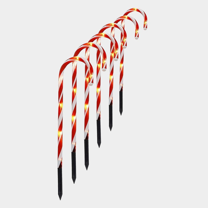 LED Timer Candy Canes 6pc from You Know Who's