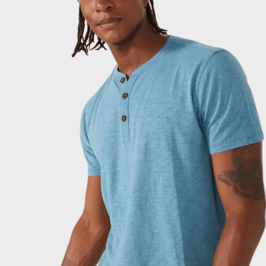 Men's Aqua 3 Button Shirt from You Know Who's