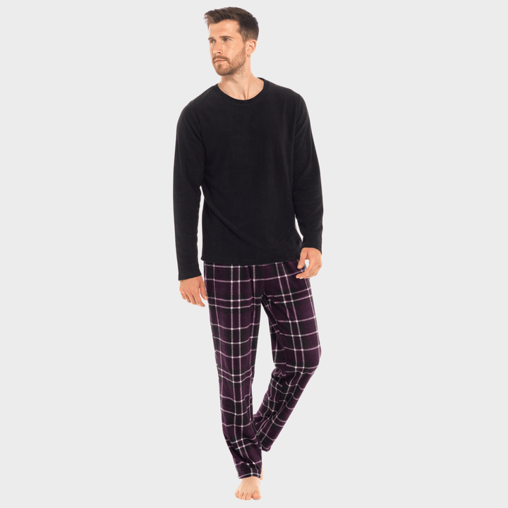 Mens Checked Fleece Pyjamas from You Know Who's