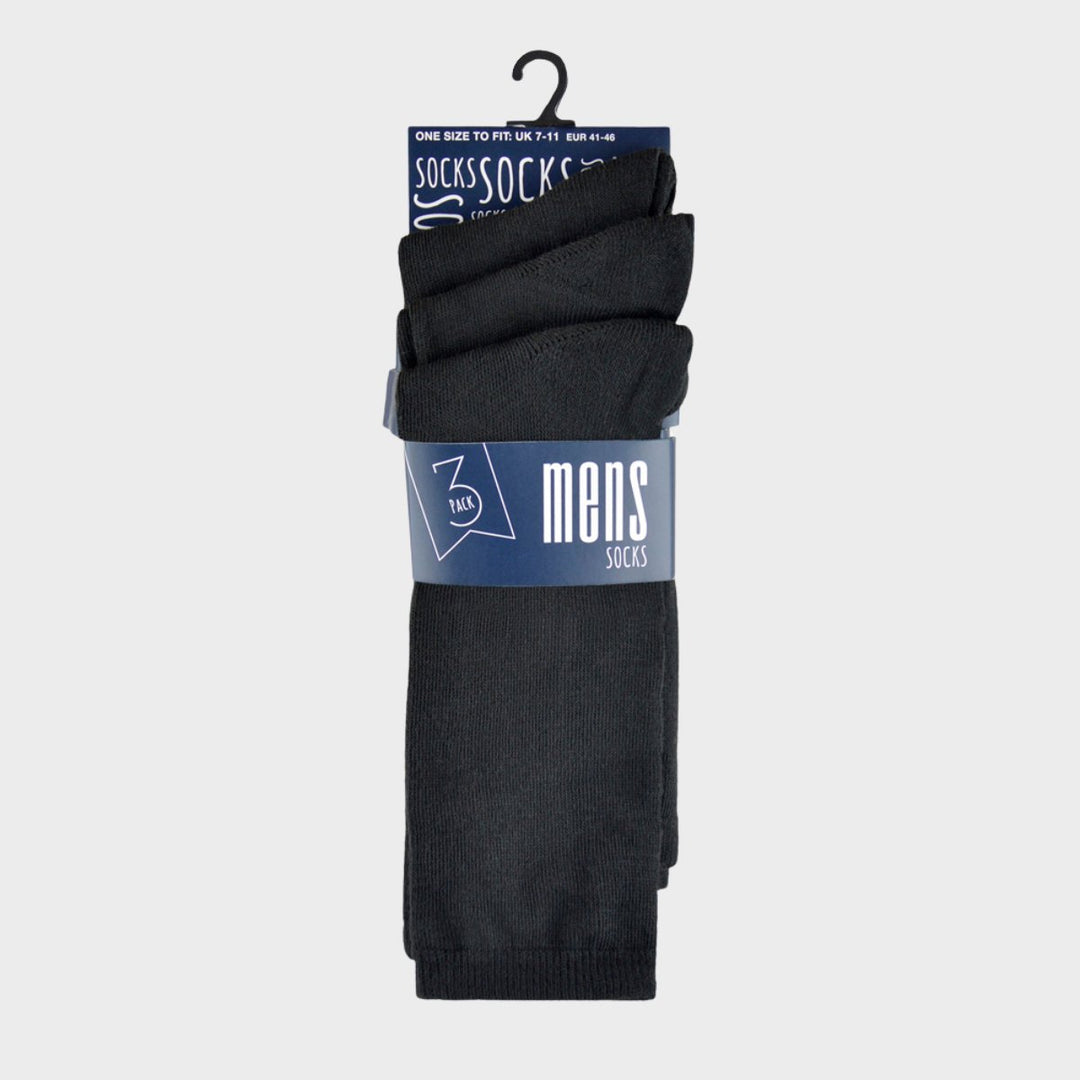 Men`s Classic 3pk Black Socks from You Know Who's
