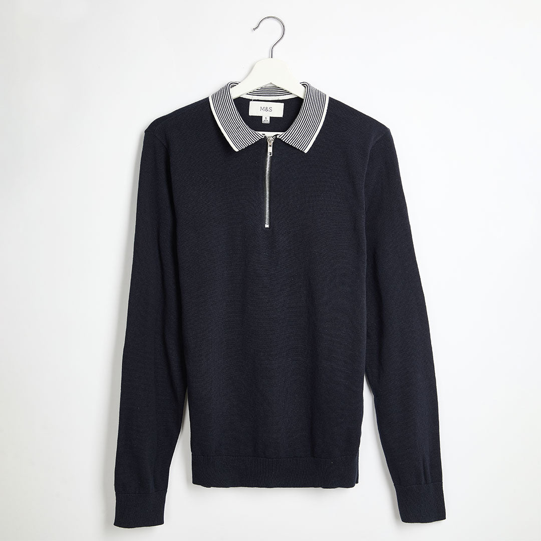 Mens Contrast Collar Jumper from You Know Who's