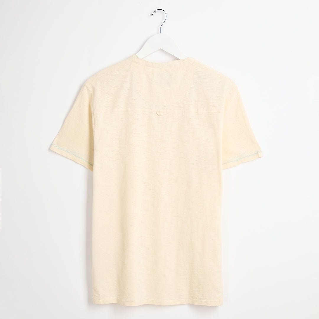 Men's Cream 4 Button T-Shirt from You Know Who's
