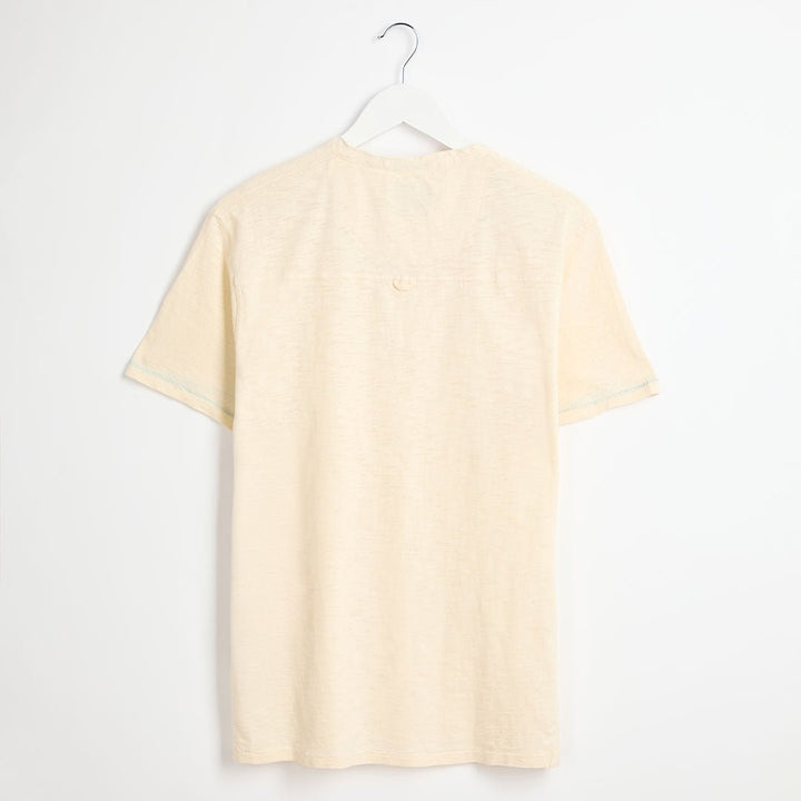 Men's Cream 4 Button T-Shirt from You Know Who's