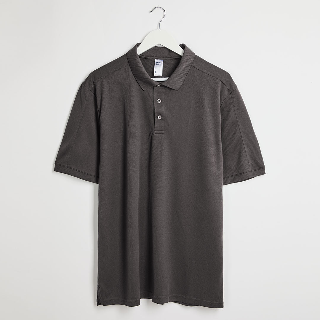 Mens Grey Performance Polo Top from You Know Who's