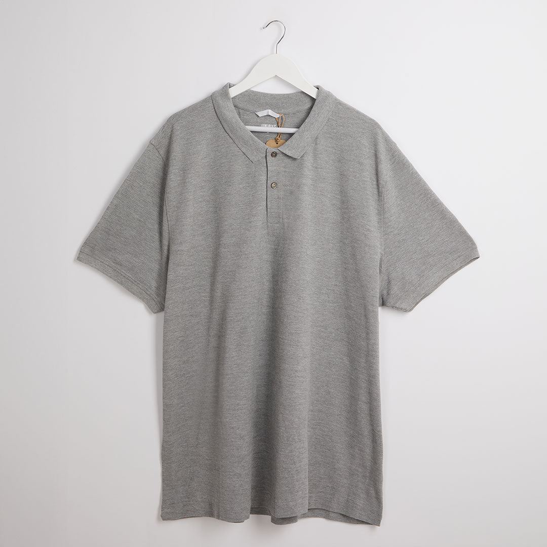 Men's Grey Plain Pique Polo from You Know Who's