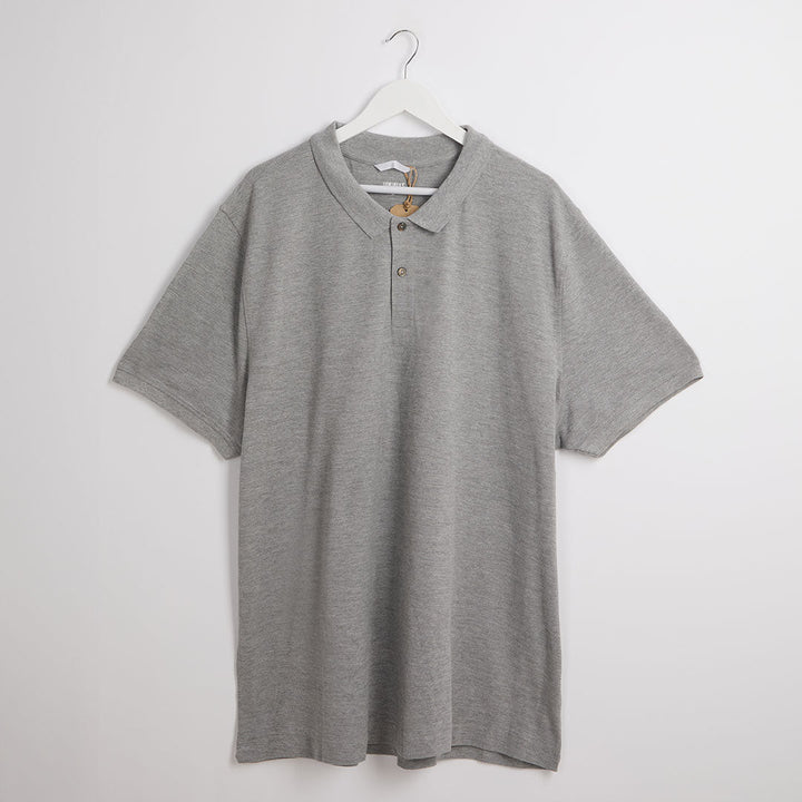 Men's Grey Plain Pique Polo from You Know Who's