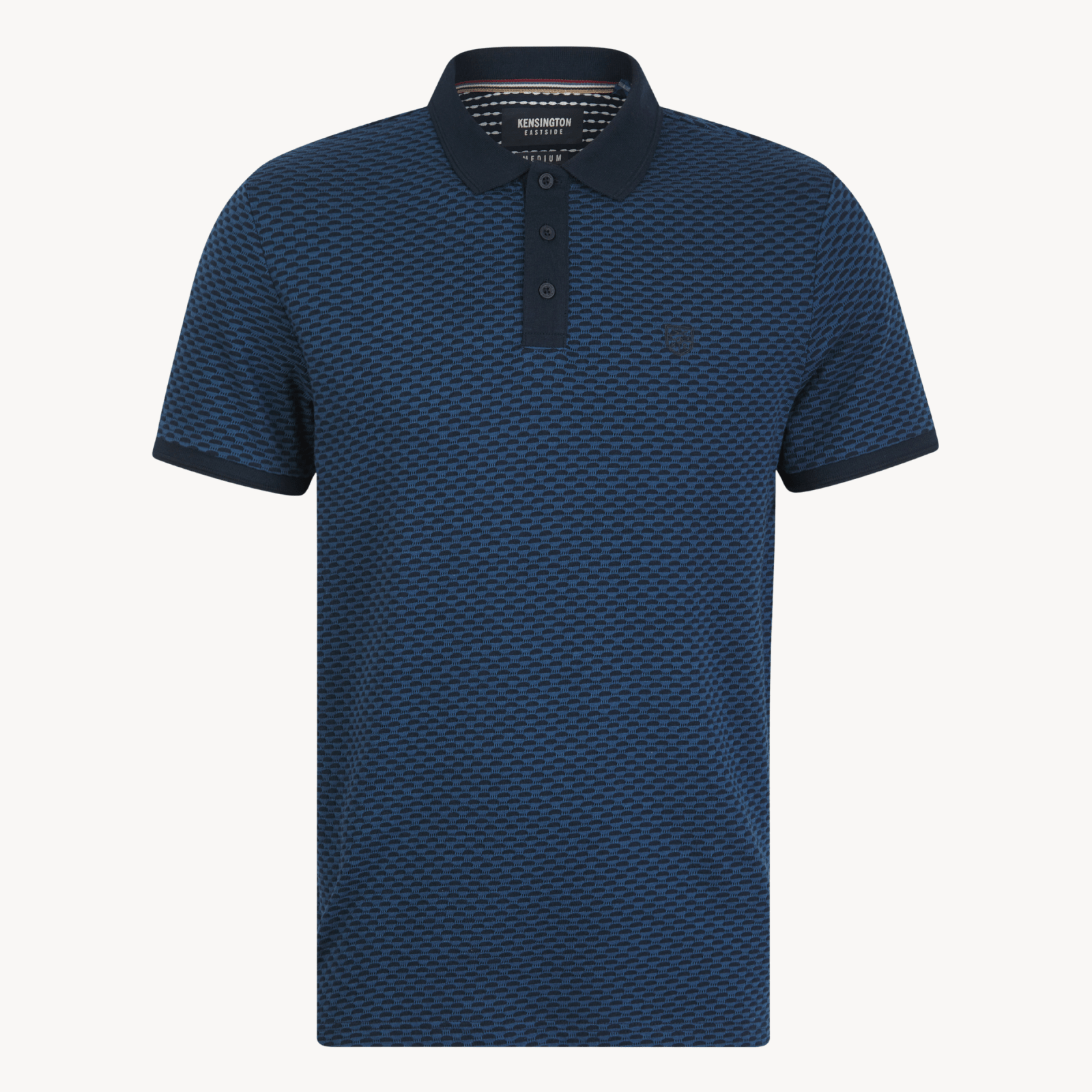 Mens Kensington Navy Jacquard Polo – You Know Who's