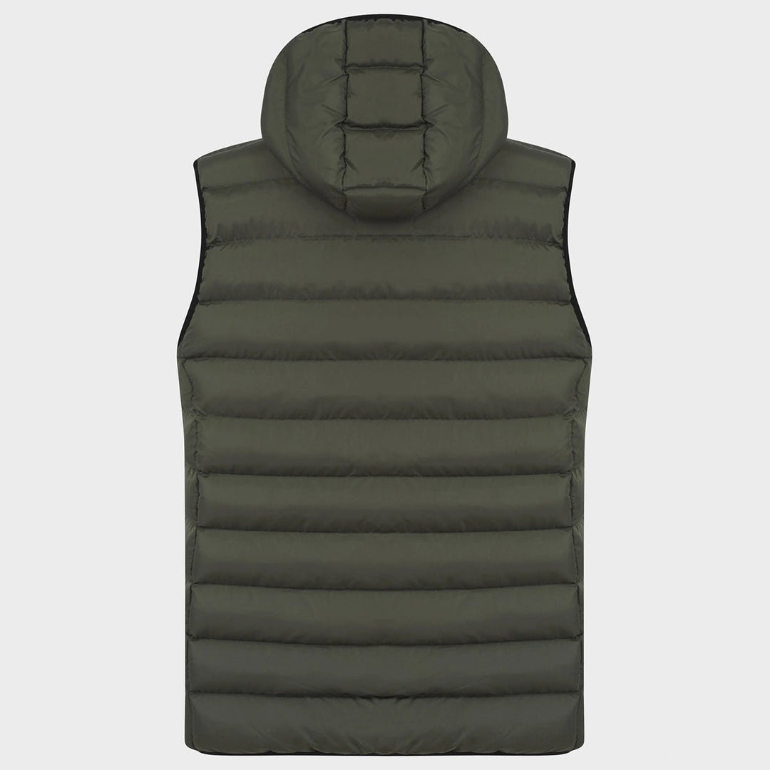 Mens Khaki Quilted Gilet from You Know Who's