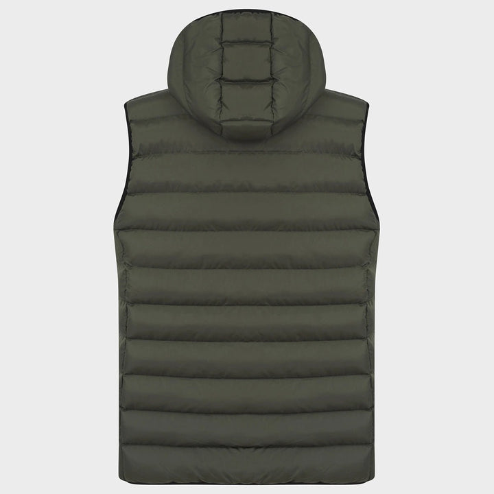Mens Khaki Quilted Gilet from You Know Who's