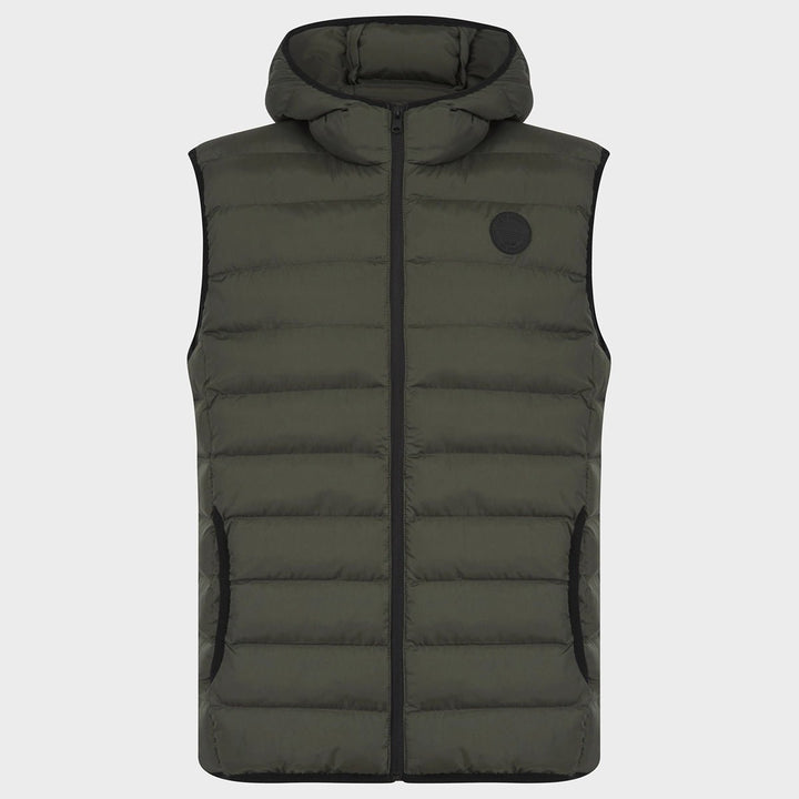 Mens Khaki Quilted Gilet from You Know Who's