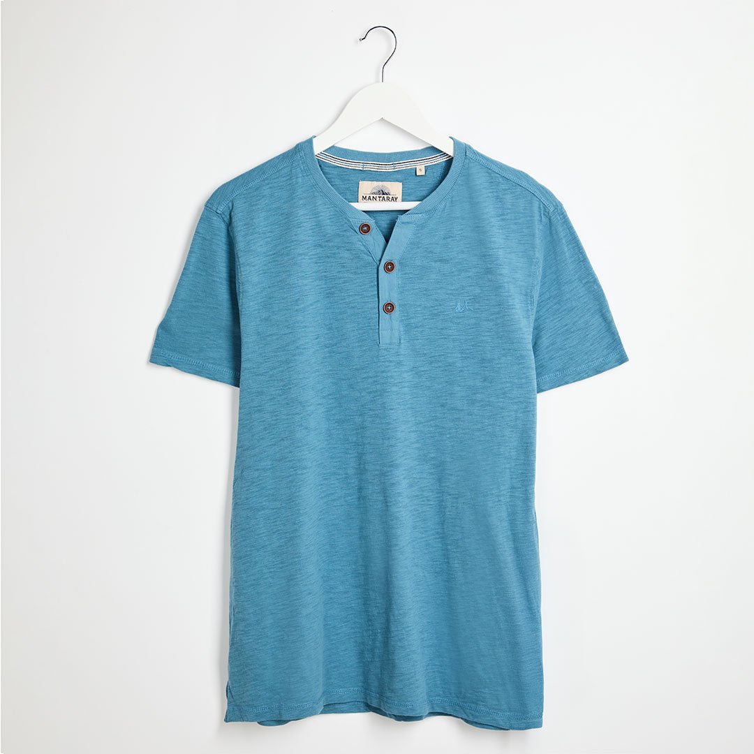 Men's Mid Blue 3 Button Shirt from You Know Who's