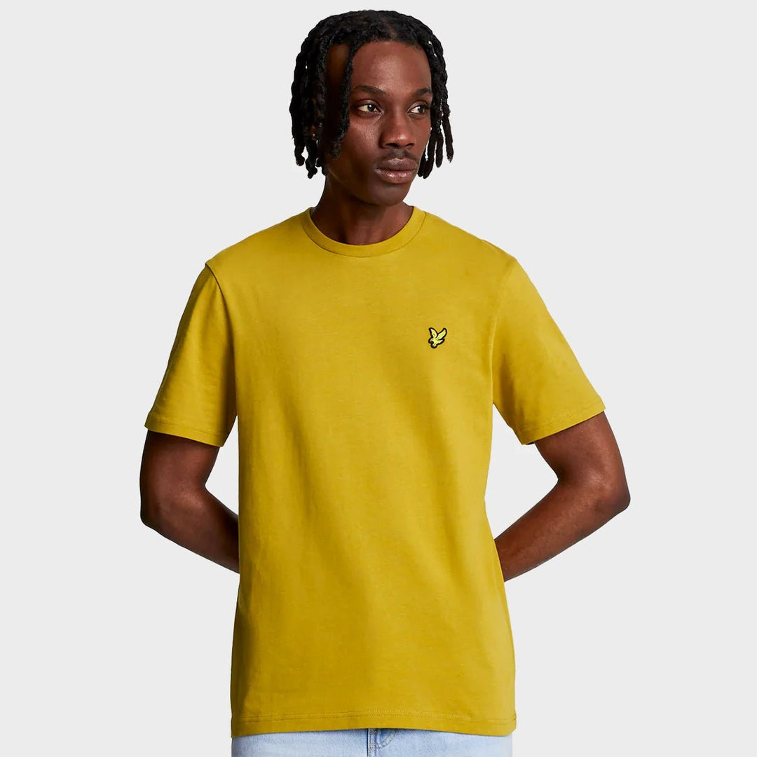 Men's Mustard Lyle & Scott Gold Logo T-shirt from You Know Who's