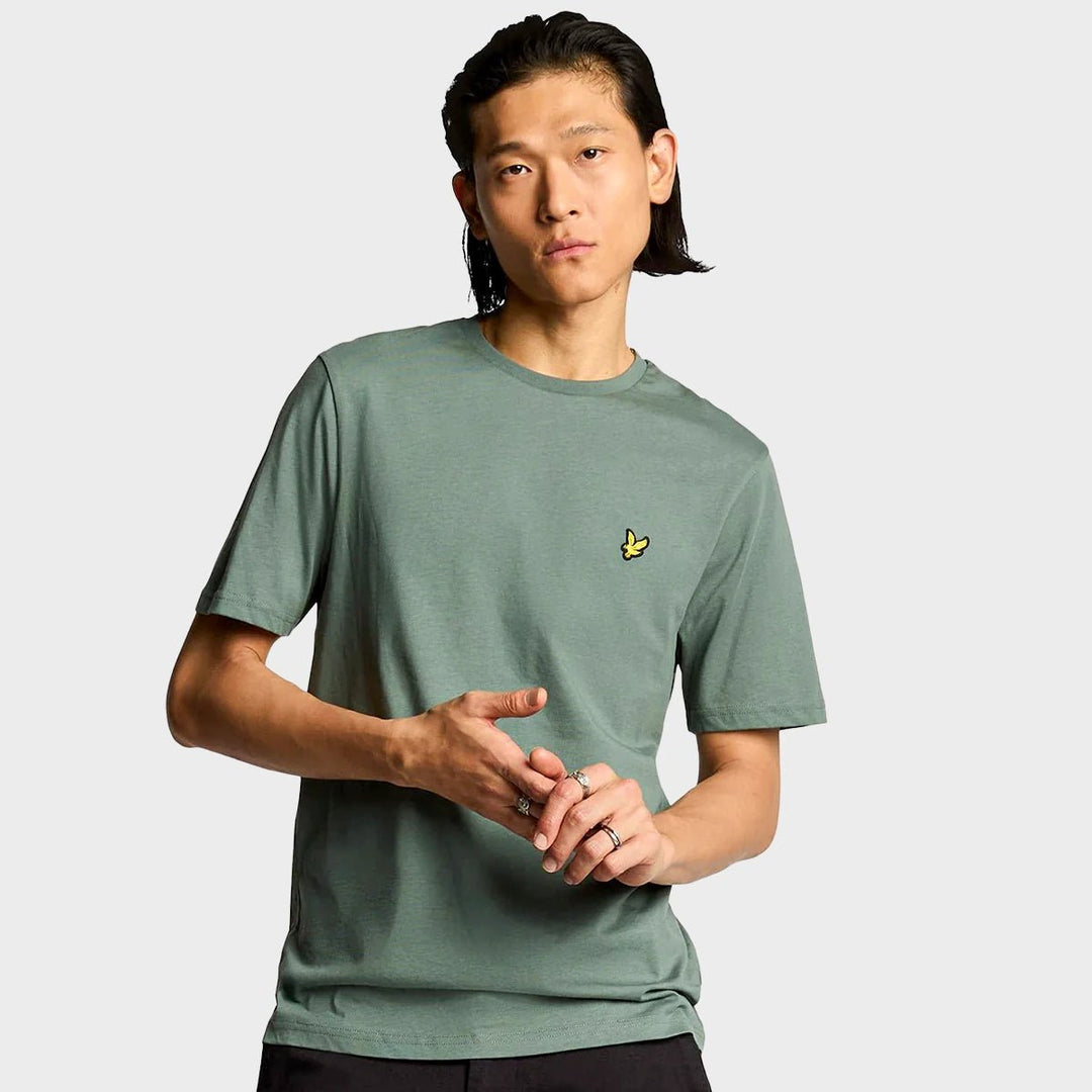 Men's Olive Lyle & Scott Gold Logo T-shirt from You Know Who's