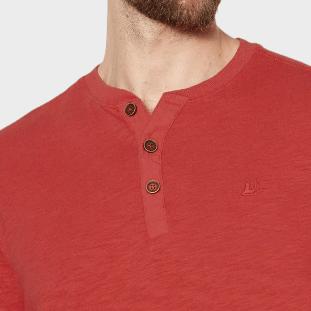 Men's Red 3 Button Shirt from You Know Who's