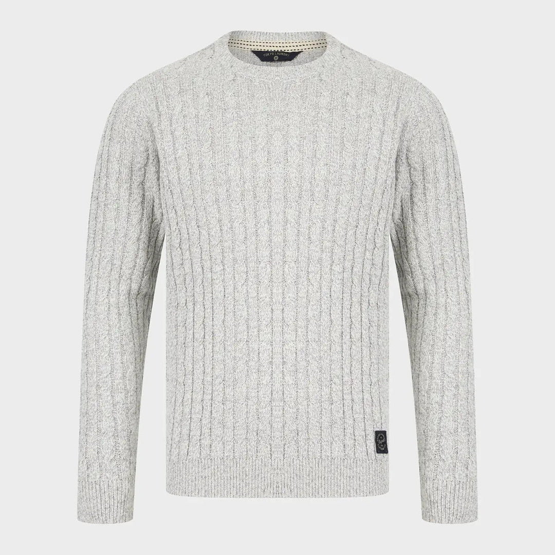 Mens Tokyo Laundry Cable Knit Jumper Ecru from You Know Who's