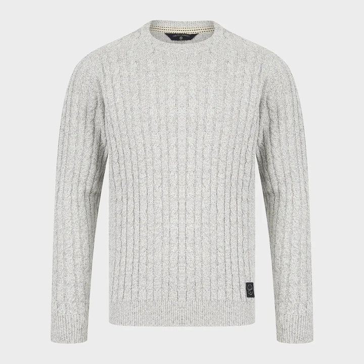 Mens Tokyo Laundry Cable Knit Jumper Ecru from You Know Who's
