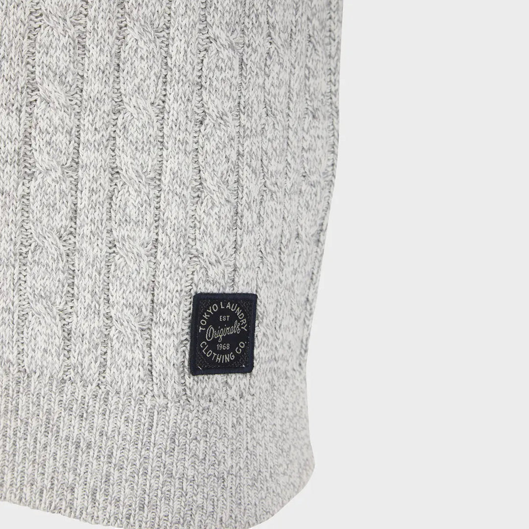 Mens Tokyo Laundry Cable Knit Jumper Ecru from You Know Who's