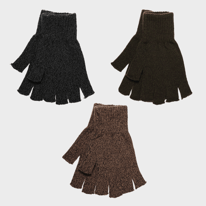 Mens Twist Yarn Fingerless Gloves from You Know Who's