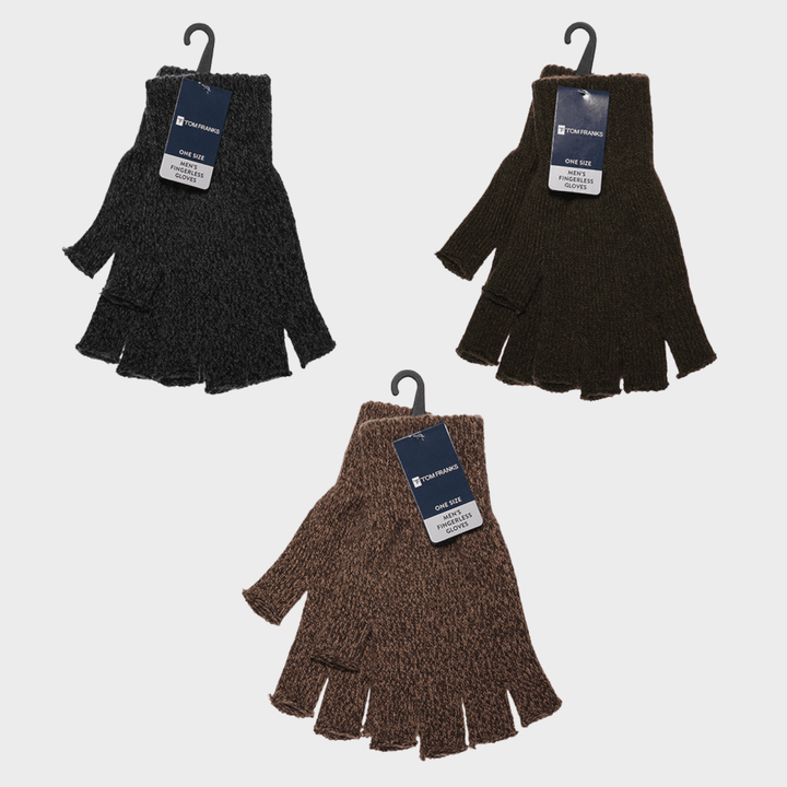 Mens Twist Yarn Fingerless Gloves from You Know Who's