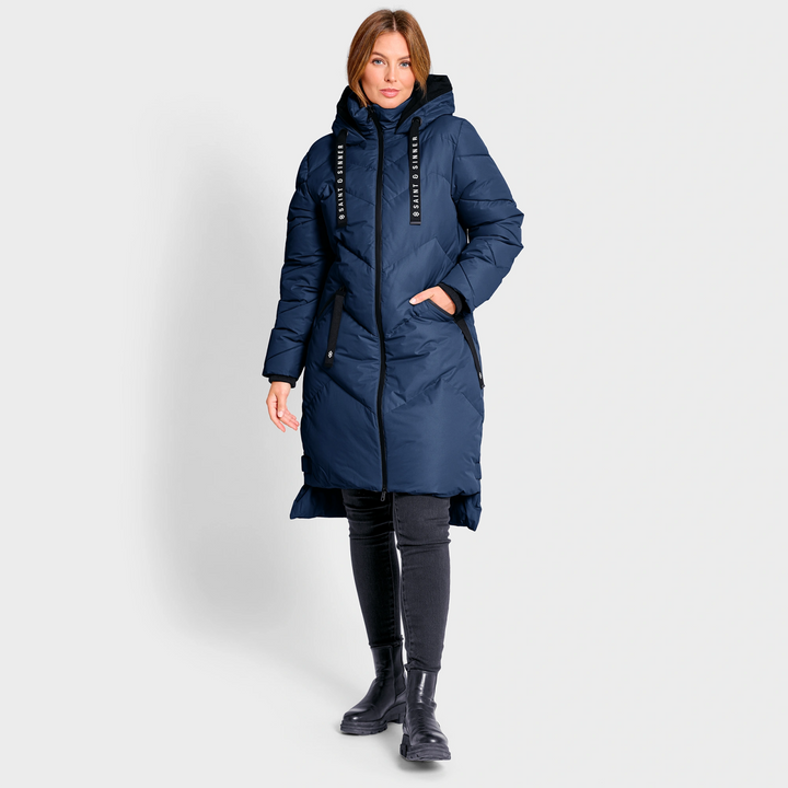 Saint and Sinner Navy Quilted Coat from You Know Who's
