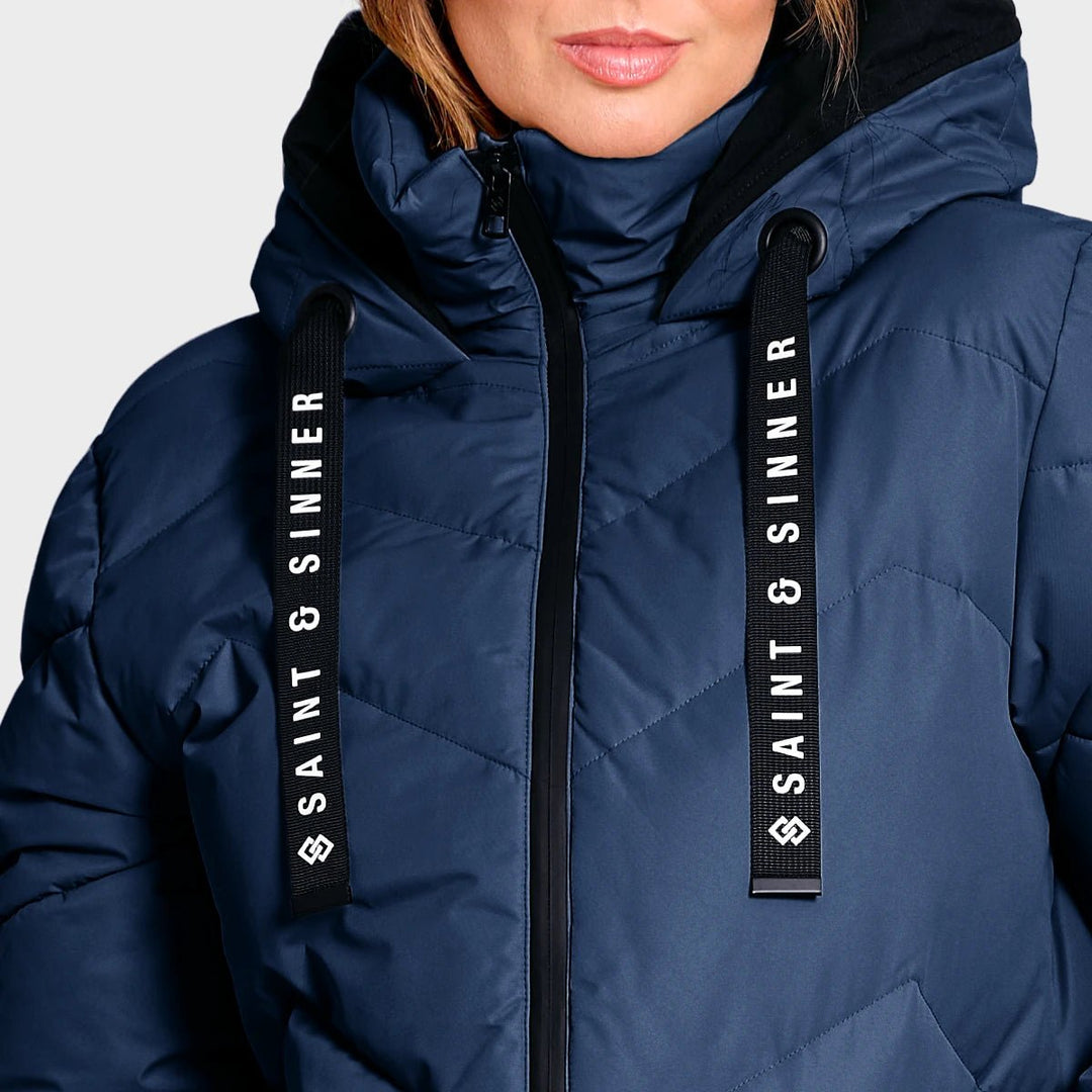 Saint and Sinner Navy Quilted Coat from You Know Who's