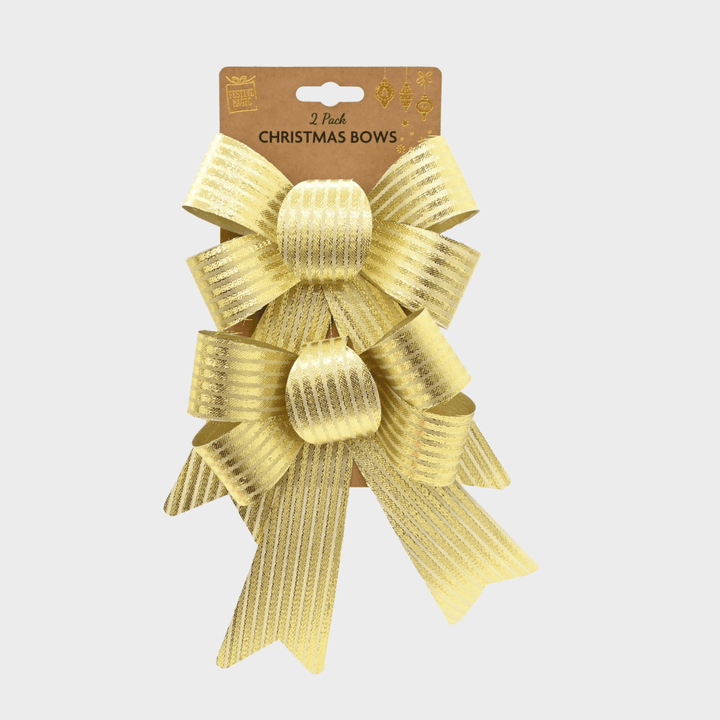 Stripes bow metallic med 2pk asst from You Know Who's