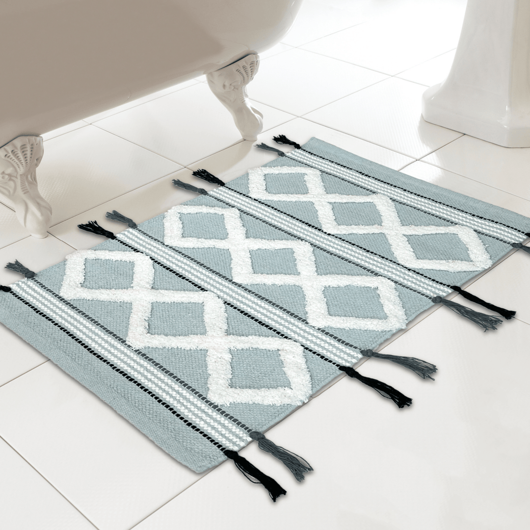 Tassel Design Bath Mats Grey 46x76cm from You Know Who's