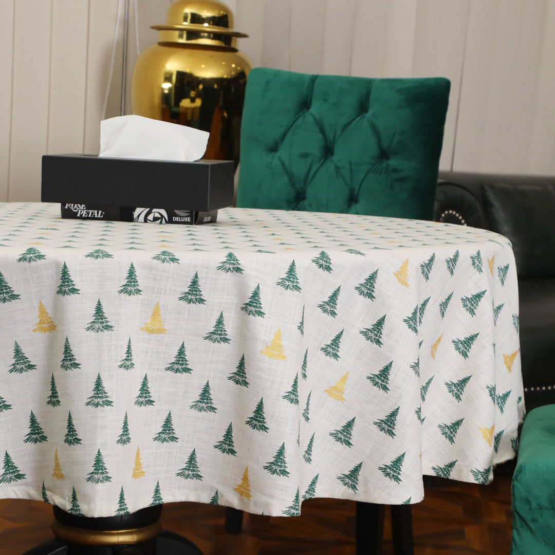 Winter Pine Tree Round Table Cloth from You Know Who's