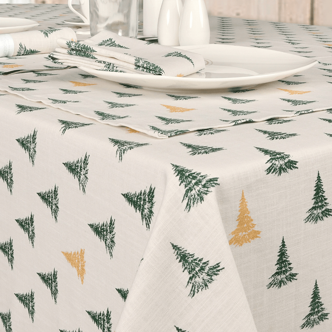 Winter Pine Tree Table Cloth - 3 Sizes from You Know Who's