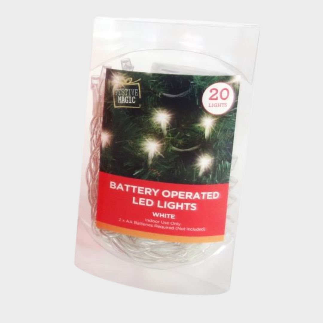 20 LED String Lights Cool White from You Know Who's