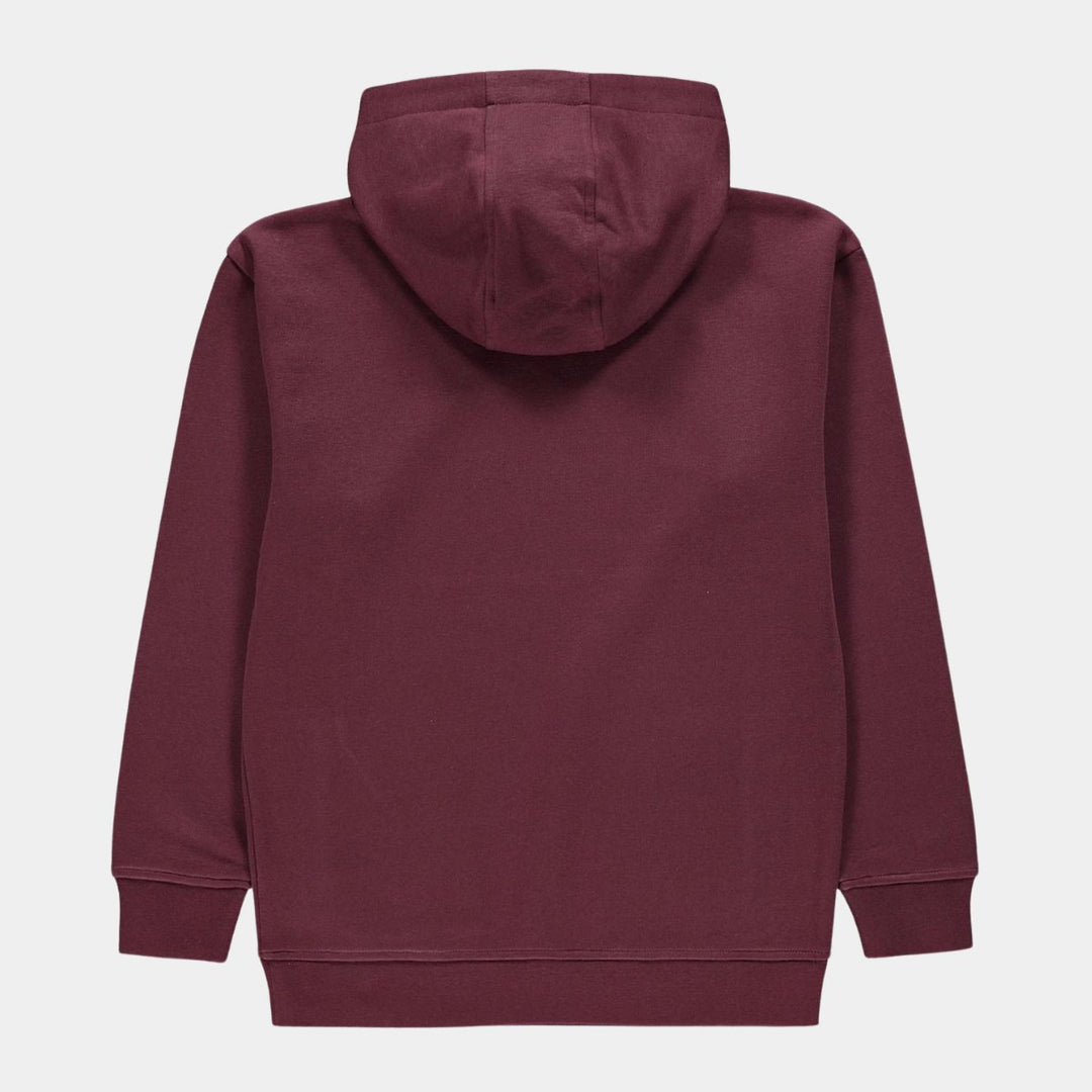 Boy`s Burgundy Embroidered Hoodie from You Know Who's
