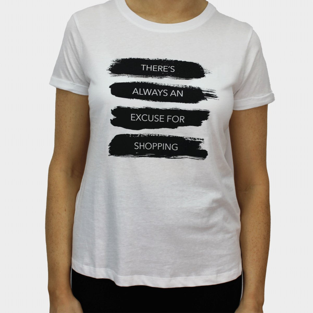 Ladies Excuse for Shopping T-shirt from You Know Who's