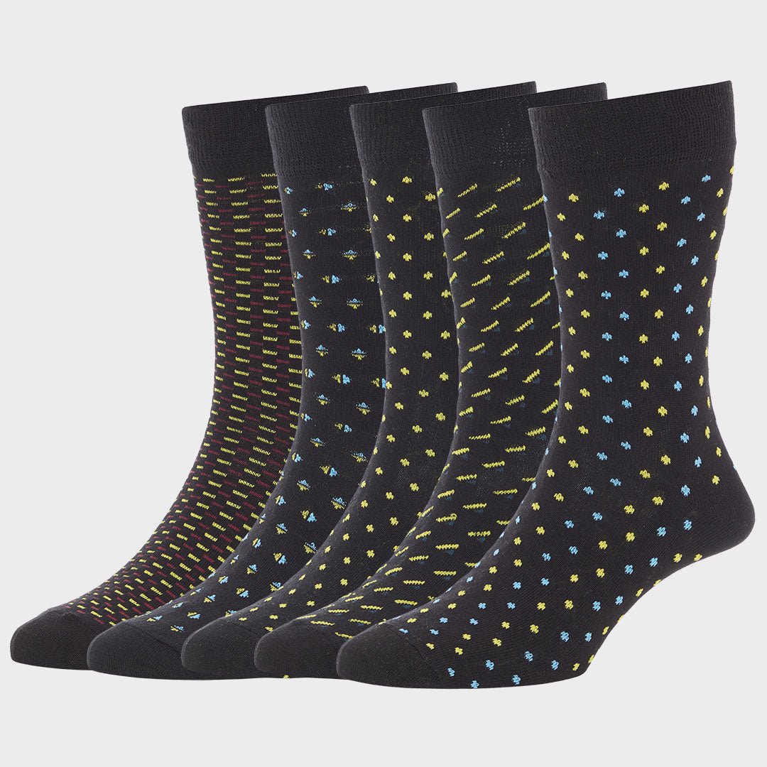 Mens 5pk Patterned Socks from You Know Who's