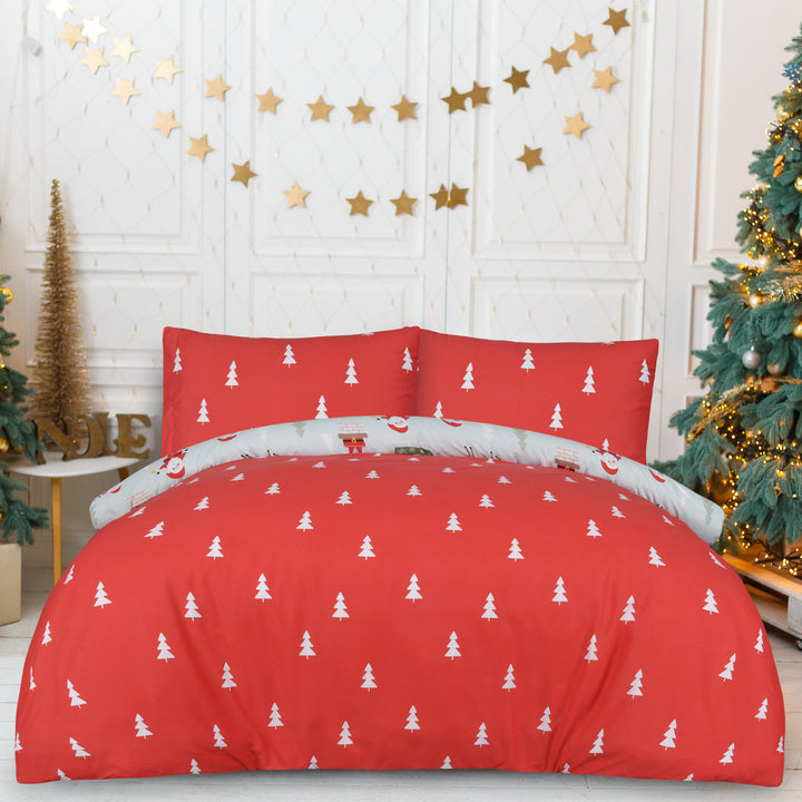 Sleepdown Reversible Santa Multi Single Duvet Set