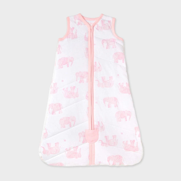 1.0 Tog Pink Elephant Organic Baby sleep Bag from You Know Who's