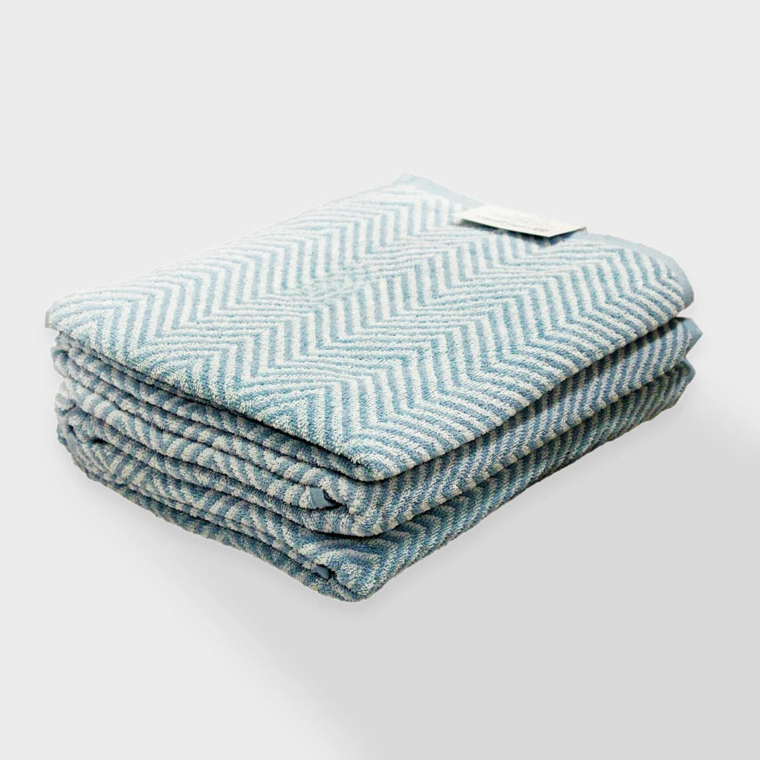 100% Cotton Blue Zig Zag Towels from You Know Who's