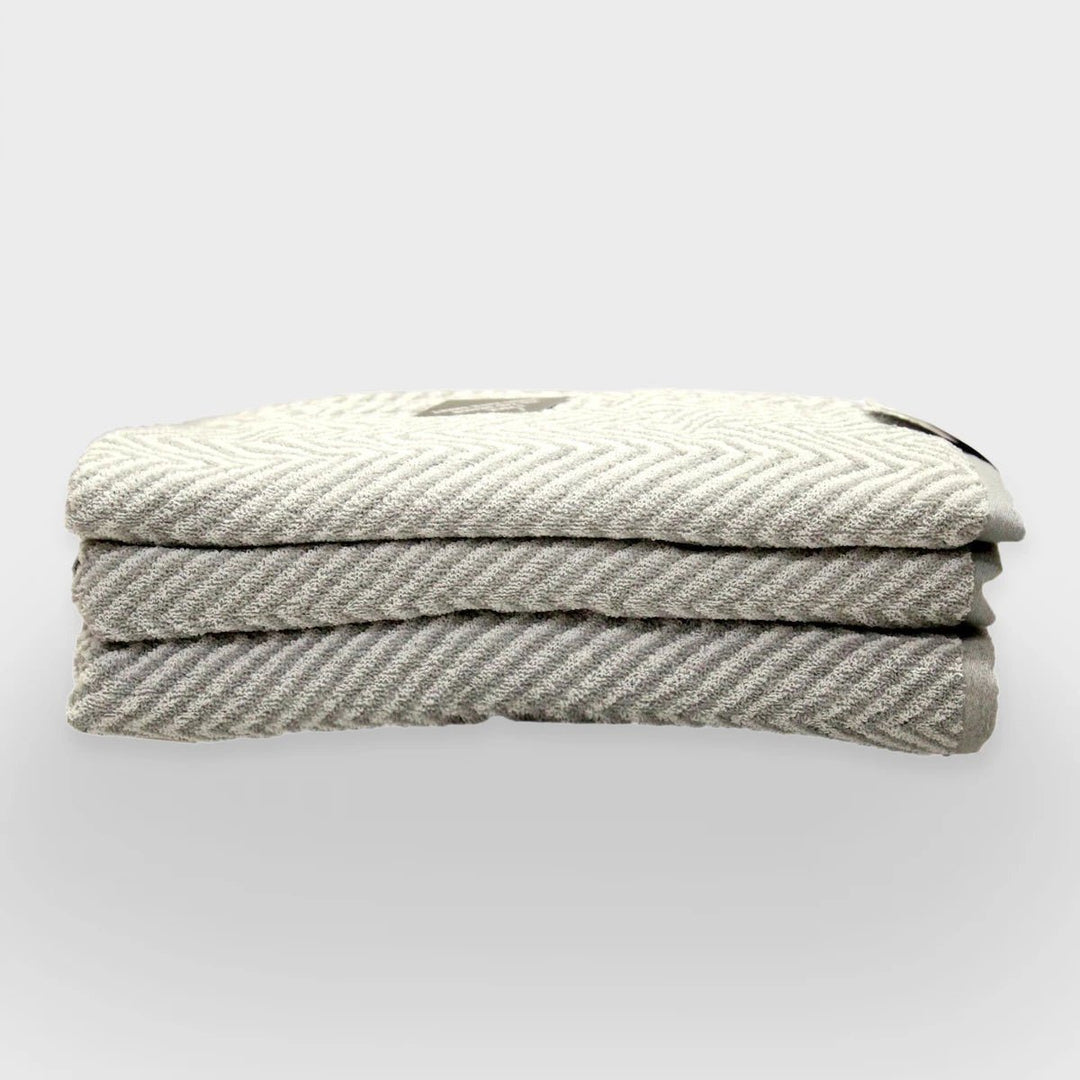 100% Cotton Silver Zig Zag Towels from You Know Who's