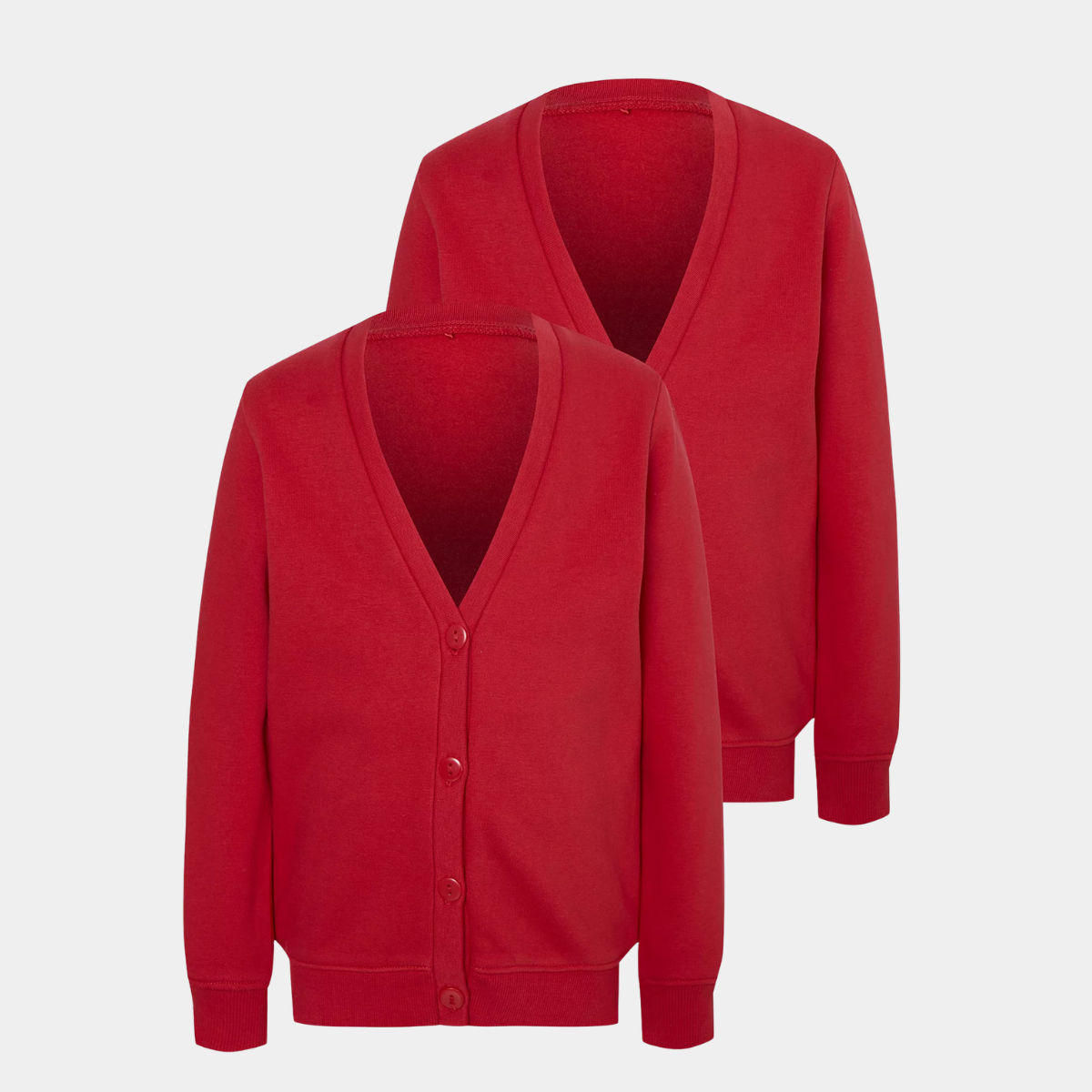 2pk Fleece Lined School Cardigan