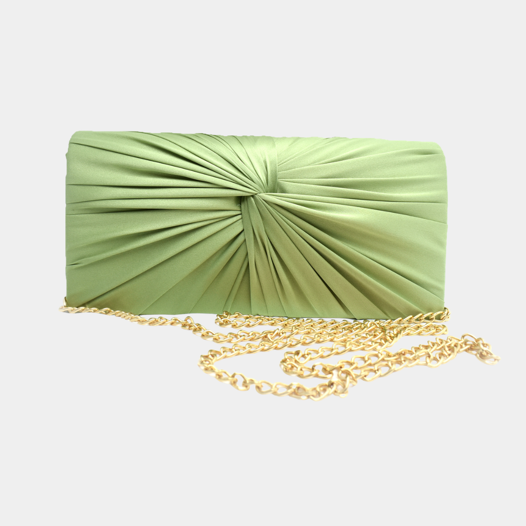 Olive Twist Front Clutch Bag