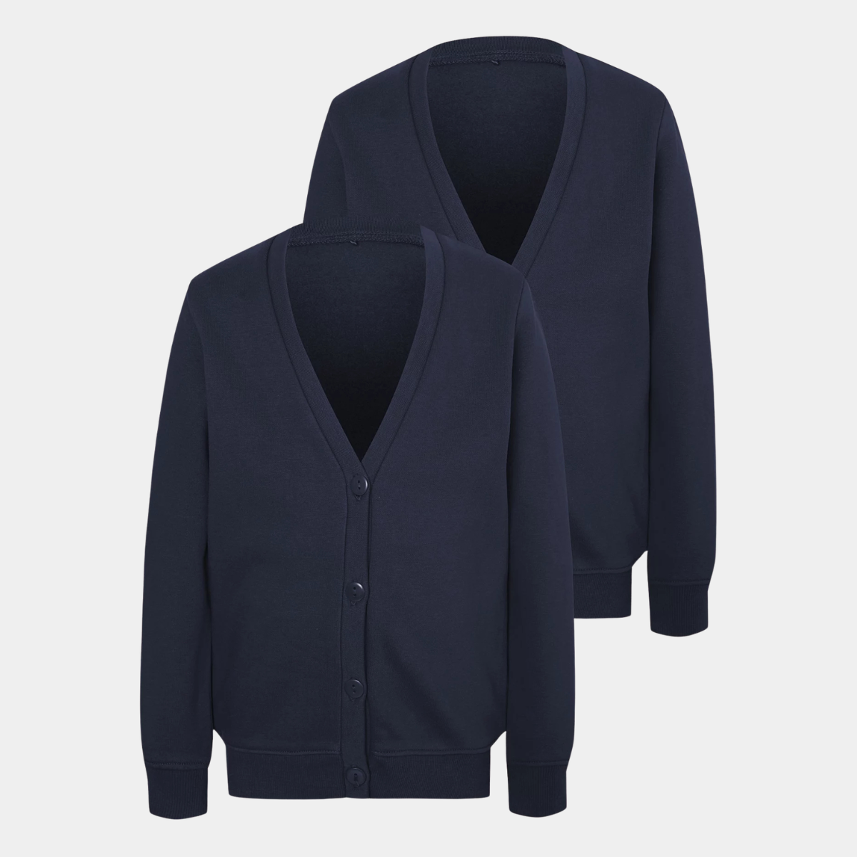2pk Fleece Lined School Cardigan