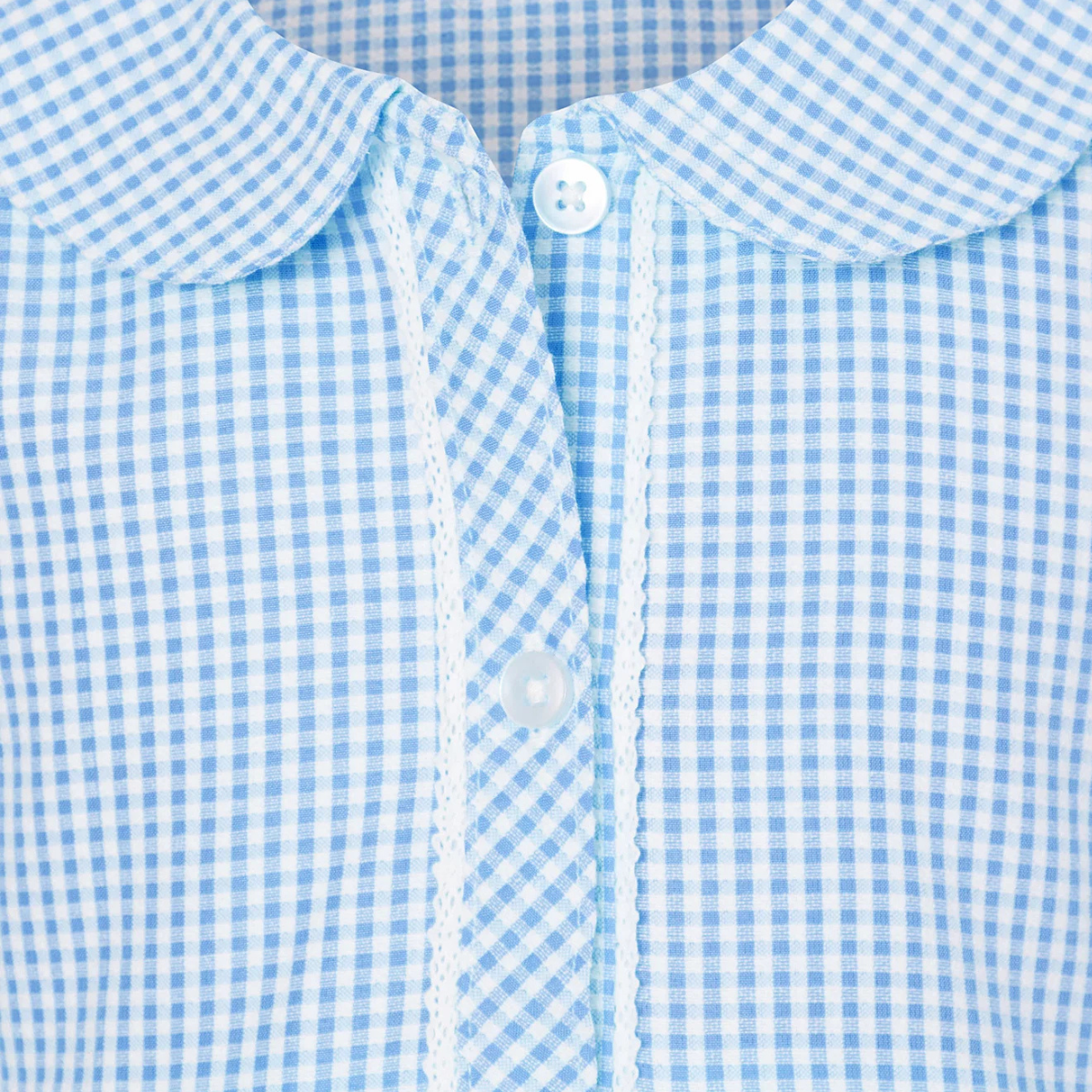 Girls Gingham Button 2pk School Dress