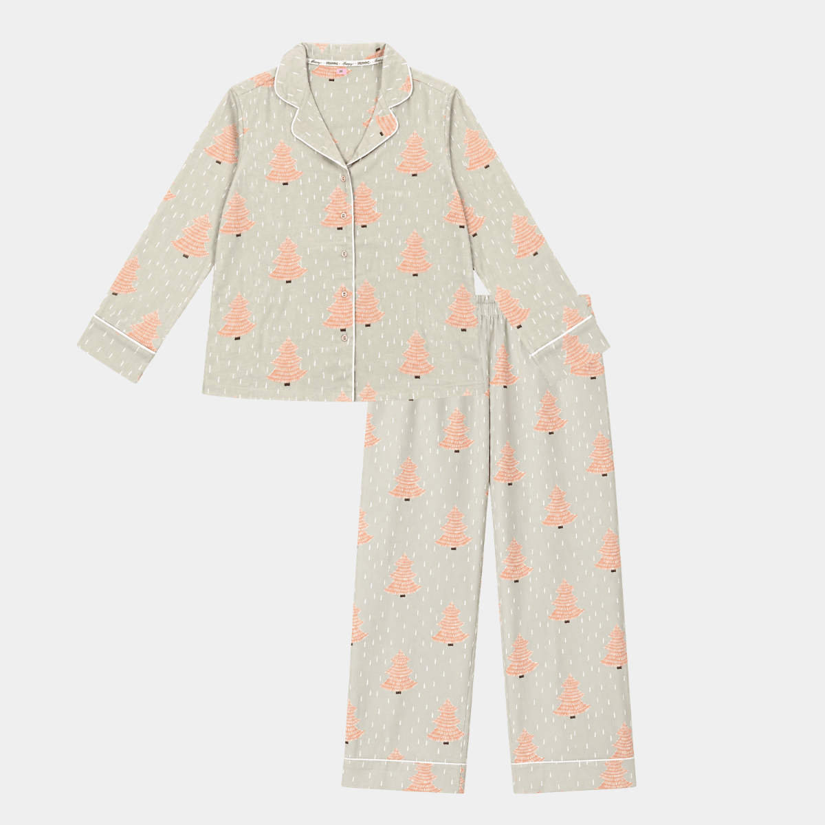 Ladies Cotton Christmas Tree Pyjamas from You Know Who's