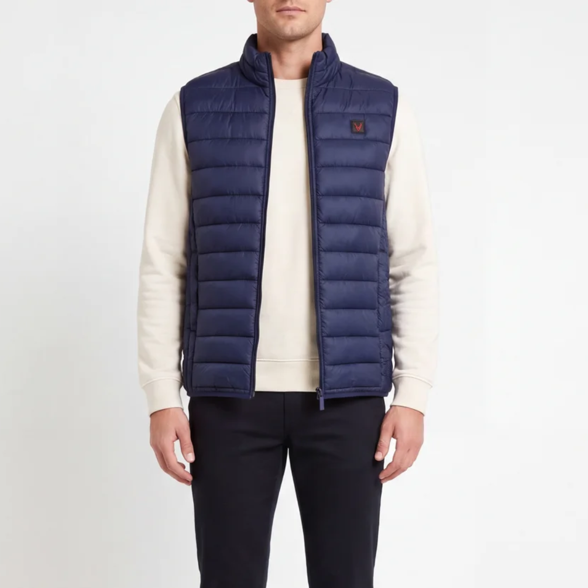 Mens Zip Pocket Contrast Gilet