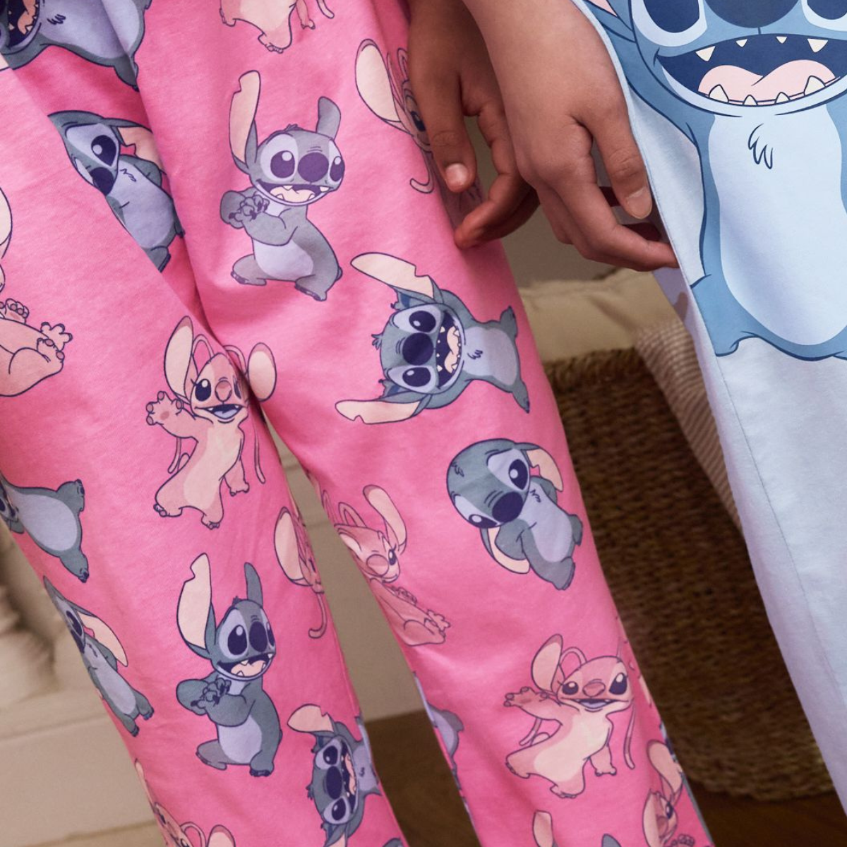 Girls Pink Stitch Print Pj Bottom