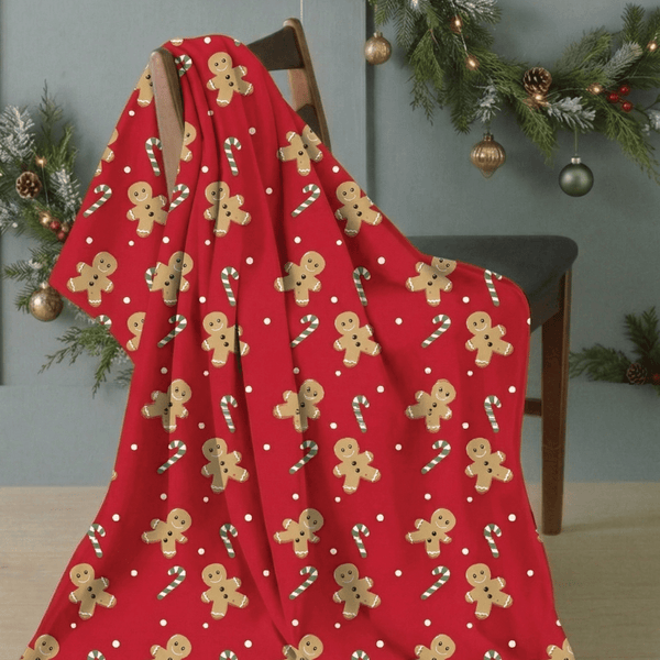 120x150cm Xmas Gingerbread Throw from You Know Who's
