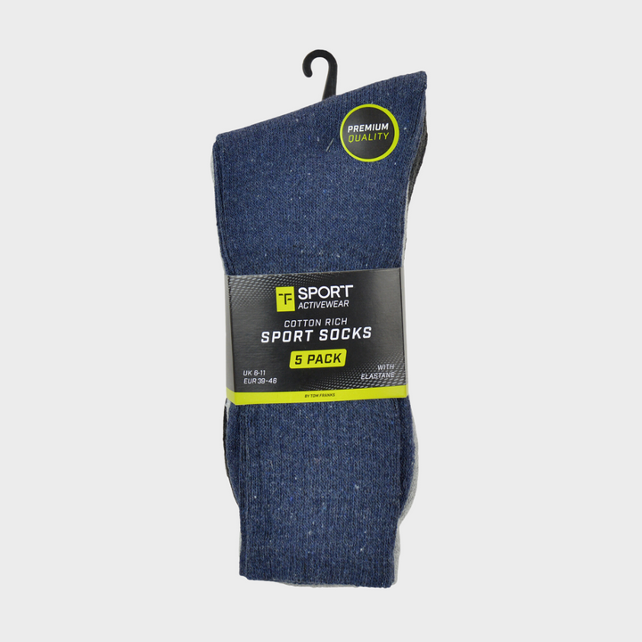 Men`s 5 Pack Denim Sport Socks from You Know Who's