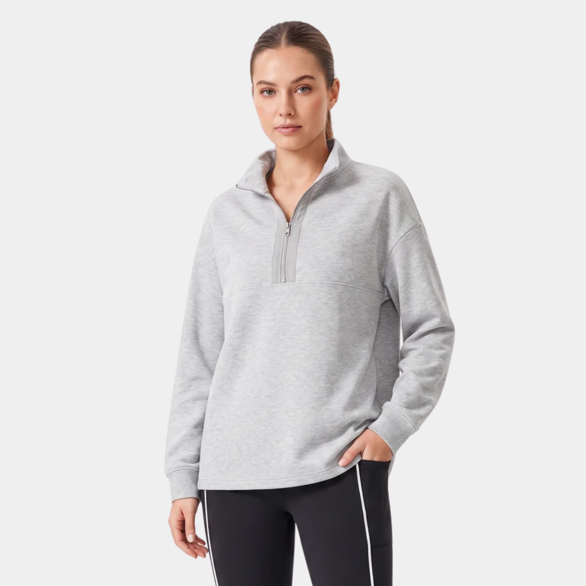 Ladies Half Zip Sweatshirt